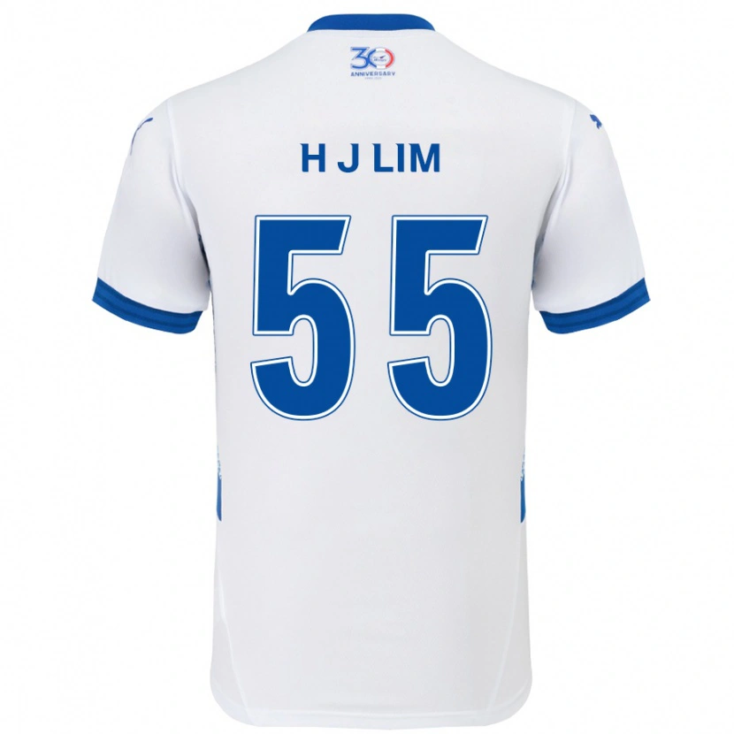 Danxen Kinder Ji-Hoon Lim #55 Weiß Königsblau Auswärtstrikot Trikot 2025/26 T-Shirt