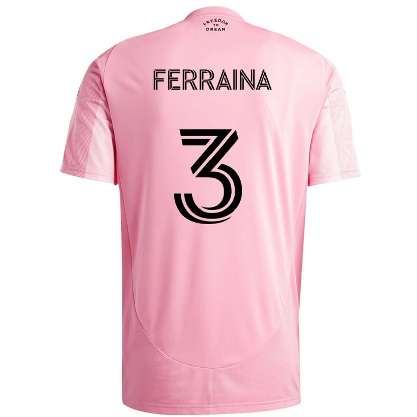 Danxen Herren Giovanni Ferraina #3 Rosa Schwarz Heimtrikot Trikot 2025/26 T-Shirt