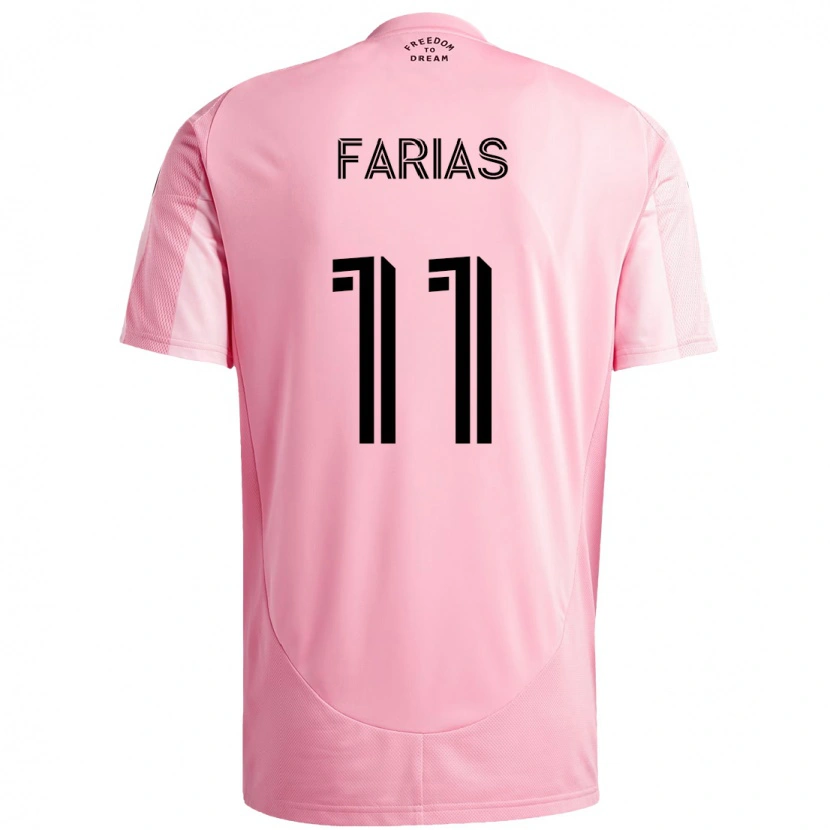 Danxen Herren Facundo Farías #11 Rosa Schwarz Heimtrikot Trikot 2025/26 T-Shirt