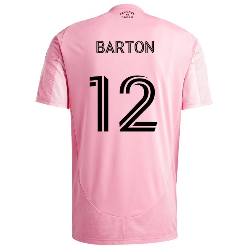 Danxen Herren Tye Barton #12 Rosa Schwarz Heimtrikot Trikot 2025/26 T-Shirt