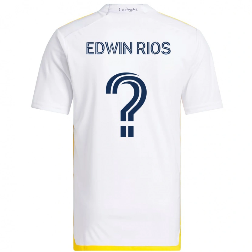 Danxen Herren Edwin Rios #0 Weiß Gelb Heimtrikot Trikot 2025/26 T-Shirt