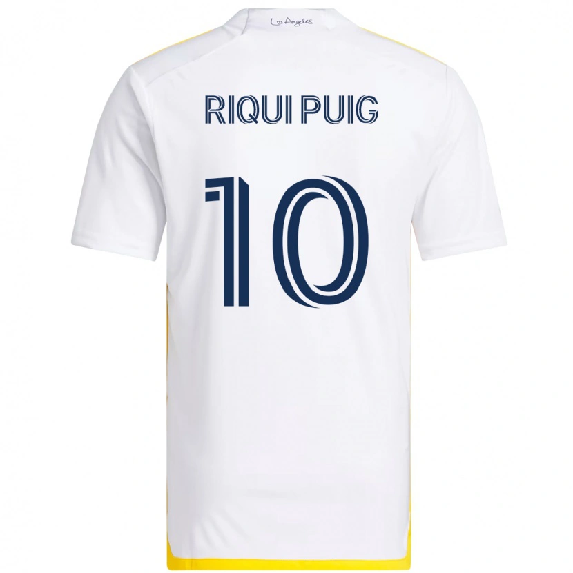 Danxen Herren Riqui Puig #10 Weiß Gelb Heimtrikot Trikot 2025/26 T-Shirt