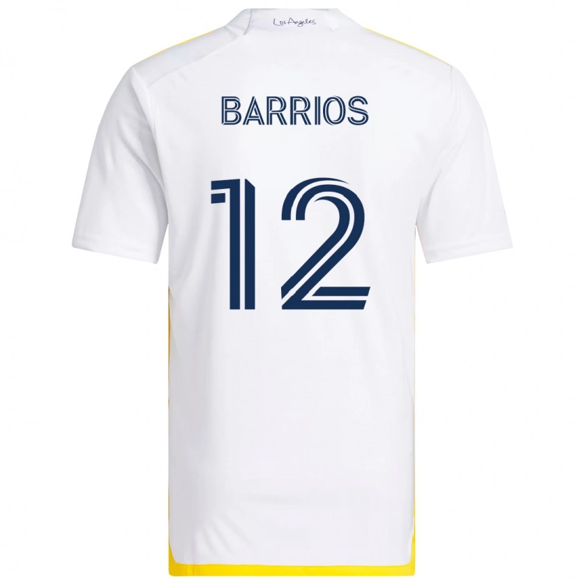 Danxen Herren Michael Barrios #12 Weiß Gelb Heimtrikot Trikot 2025/26 T-Shirt