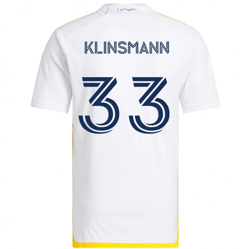 Danxen Herren Jonathan Klinsmann #33 Weiß Gelb Heimtrikot Trikot 2025/26 T-Shirt