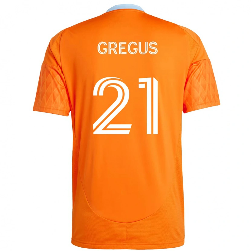 Danxen Herren Ján Gregus #21 Orange Weiß Heimtrikot Trikot 2025/26 T-Shirt