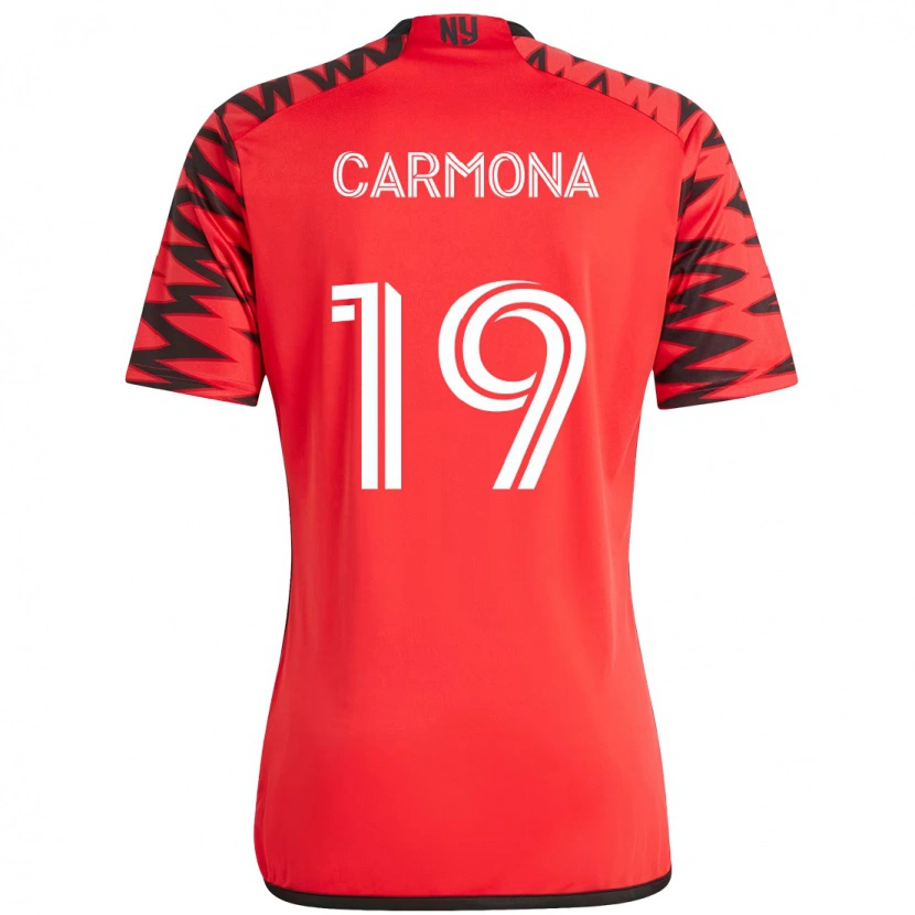 Danxen Herren Wikelman Carmona #19 Rot Schwarz Heimtrikot Trikot 2025/26 T-Shirt
