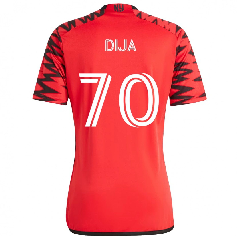 Danxen Herren Dija #70 Rot Schwarz Heimtrikot Trikot 2025/26 T-Shirt
