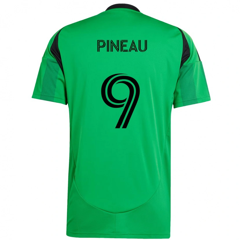 Danxen Herren Sebastien Pineau #9 Grün Schwarz Heimtrikot Trikot 2025/26 T-Shirt