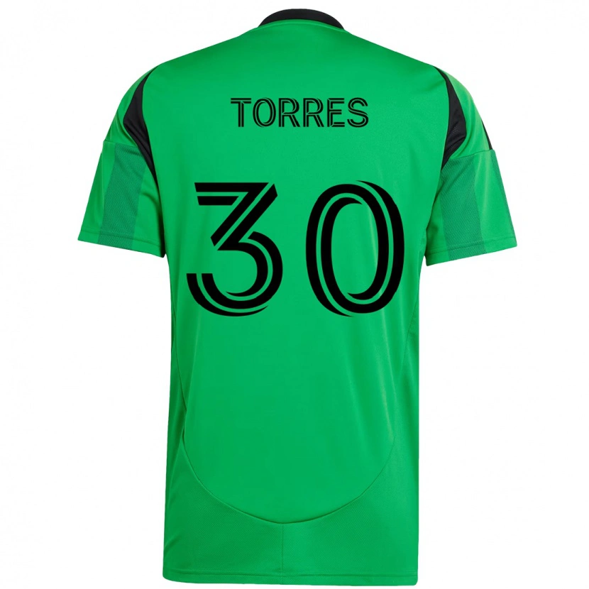 Danxen Herren Ervin Torres #30 Grün Schwarz Heimtrikot Trikot 2025/26 T-Shirt