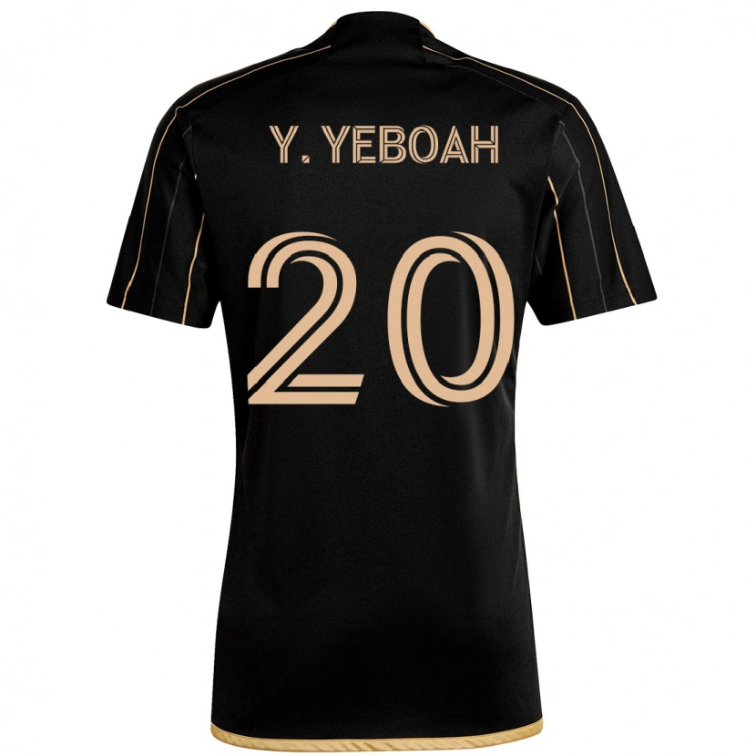 Danxen Herren Yaw Yeboah #20 Schwarz Braun Heimtrikot Trikot 2025/26 T-Shirt