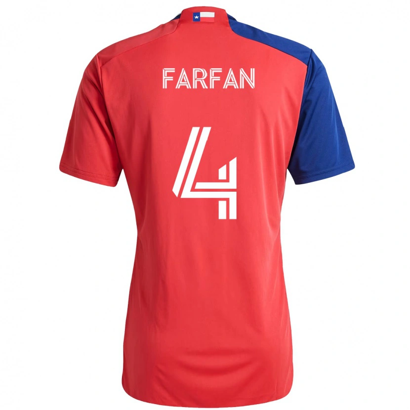 Danxen Herren Marco Farfán #4 Rot Marineblau Heimtrikot Trikot 2025/26 T-Shirt