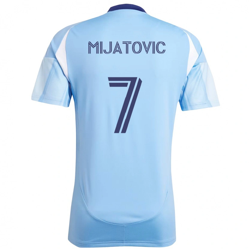 Danxen Herren Jovan Mijatovic #7 Hellblau Heimtrikot Trikot 2025/26 T-Shirt