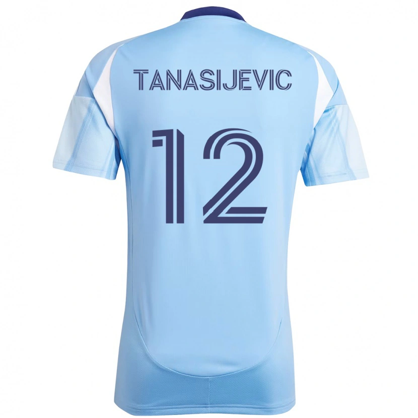 Danxen Herren Strahinja Tanasijević #12 Hellblau Heimtrikot Trikot 2025/26 T-Shirt