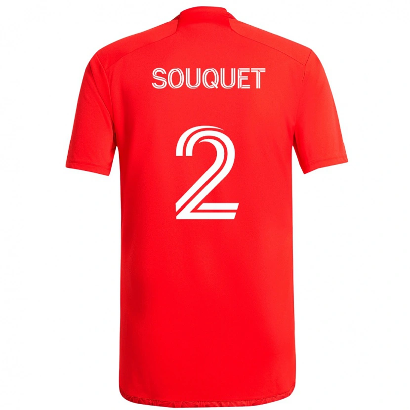 Danxen Herren Arnaud Souquet #2 Rot Weiß Heimtrikot Trikot 2025/26 T-Shirt