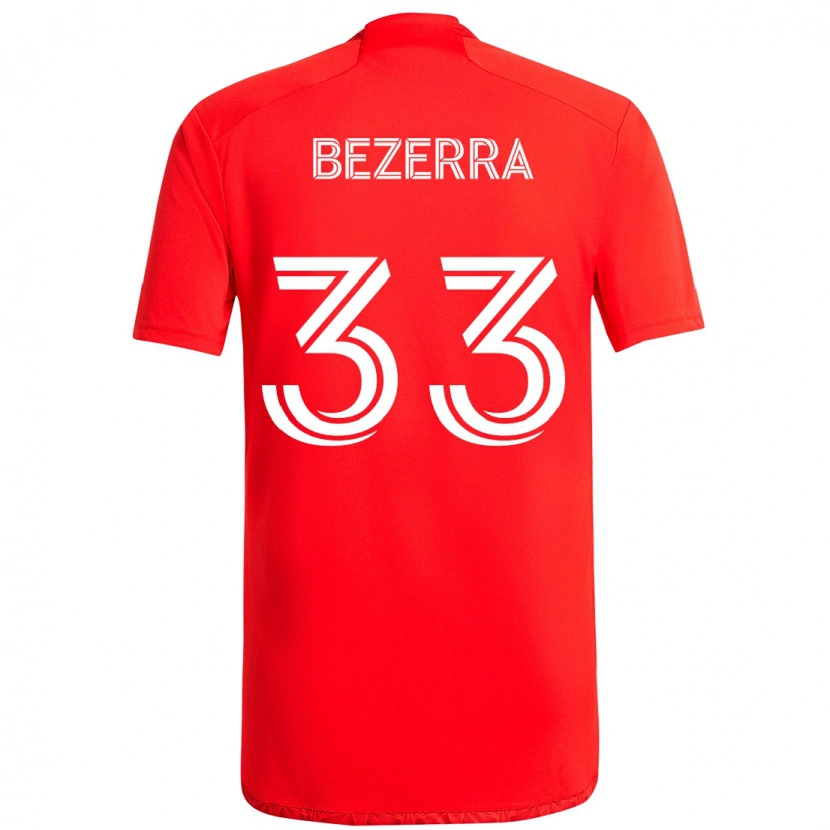 Danxen Herren Victor Bezerra #33 Rot Weiß Heimtrikot Trikot 2025/26 T-Shirt