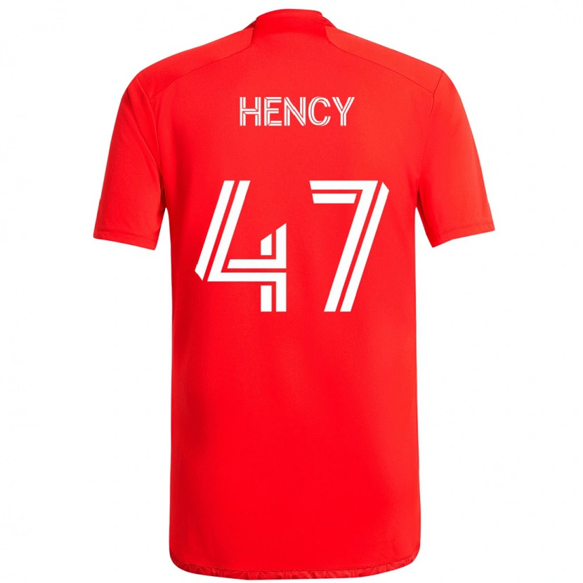 Danxen Herren Billy Hency #47 Rot Weiß Heimtrikot Trikot 2025/26 T-Shirt