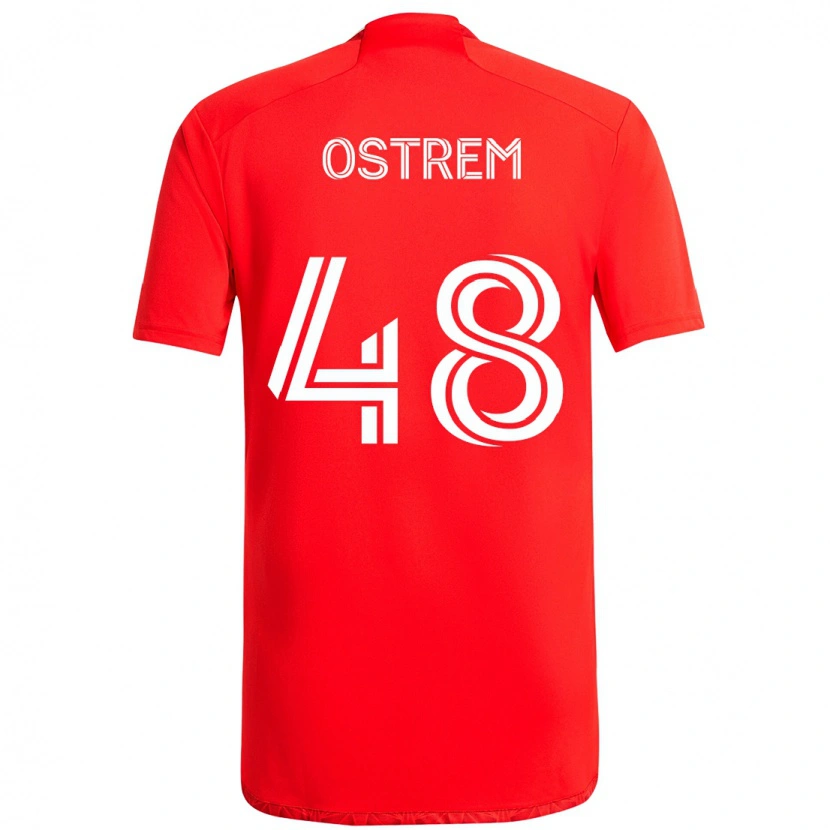 Danxen Herren Charlie Ostrem #48 Rot Weiß Heimtrikot Trikot 2025/26 T-Shirt