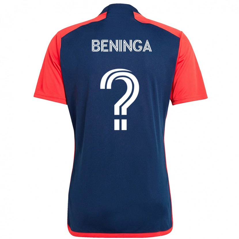 Danxen Herren Owen Beninga #0 Blau Rot Heimtrikot Trikot 2025/26 T-Shirt