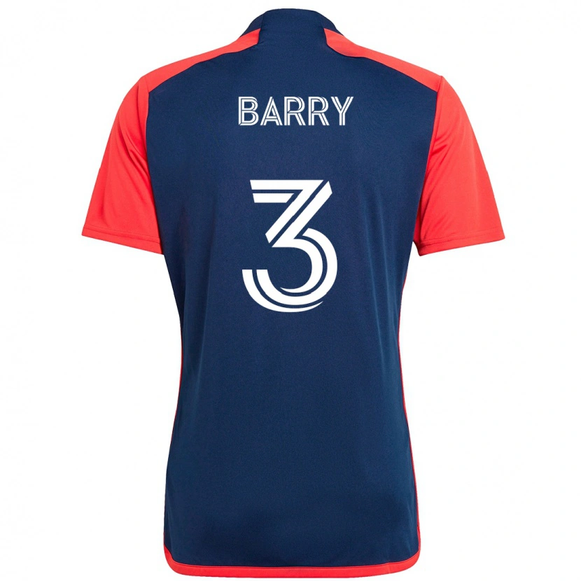 Danxen Herren Hesron Barry #3 Blau Rot Heimtrikot Trikot 2025/26 T-Shirt