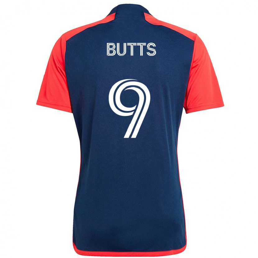 Danxen Herren Liam Butts #9 Blau Rot Heimtrikot Trikot 2025/26 T-Shirt