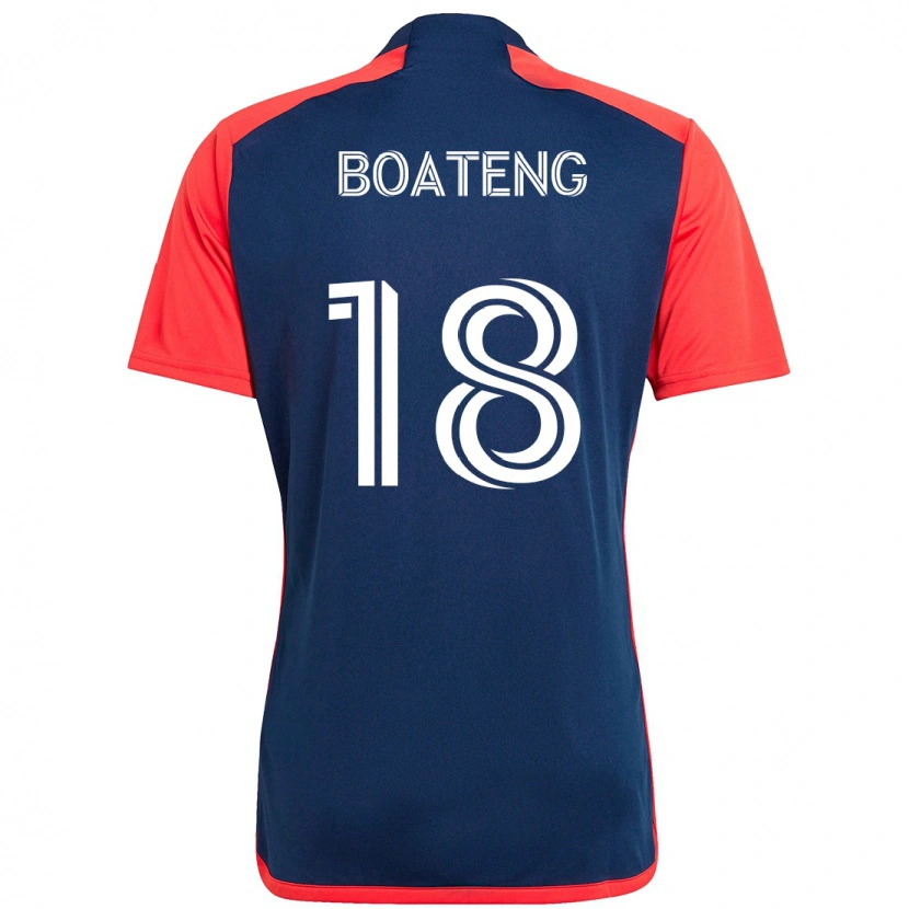 Danxen Herren Emmanuel Boateng #18 Blau Rot Heimtrikot Trikot 2025/26 T-Shirt
