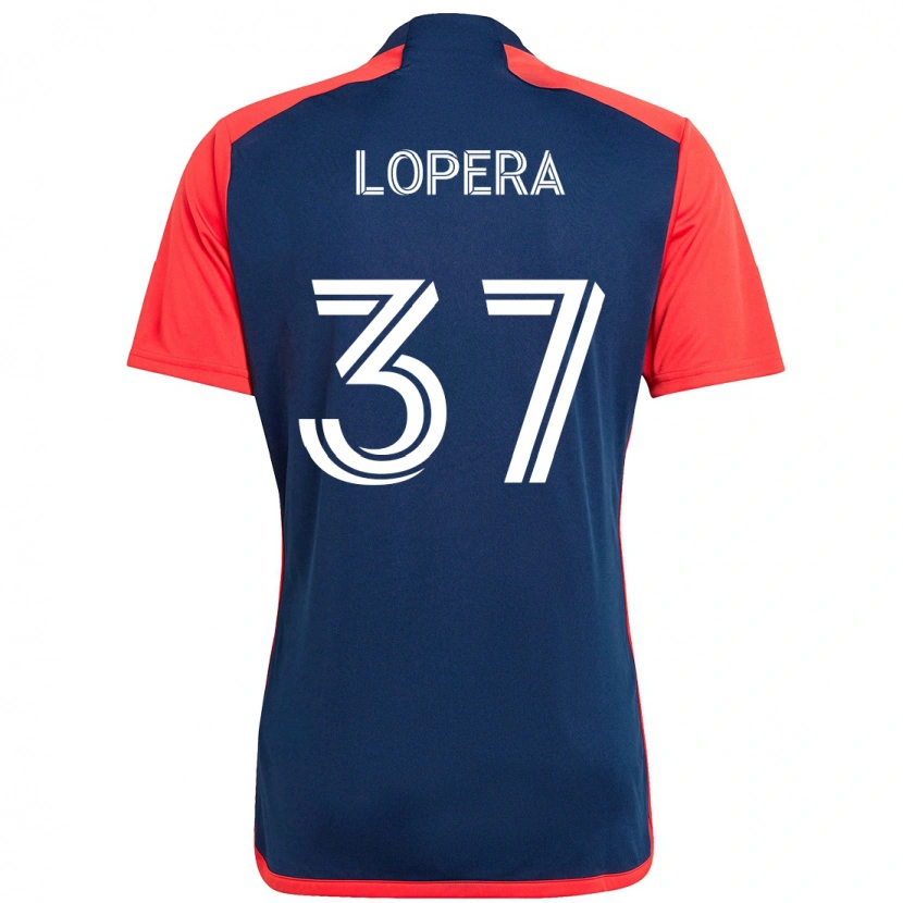Danxen Herren Steban Lopera #37 Blau Rot Heimtrikot Trikot 2025/26 T-Shirt