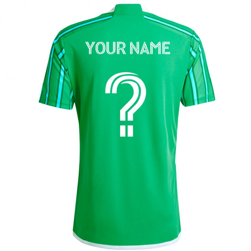 Danxen Herren Ihren Namen #0 Grün Weiß Heimtrikot Trikot 2025/26 T-Shirt