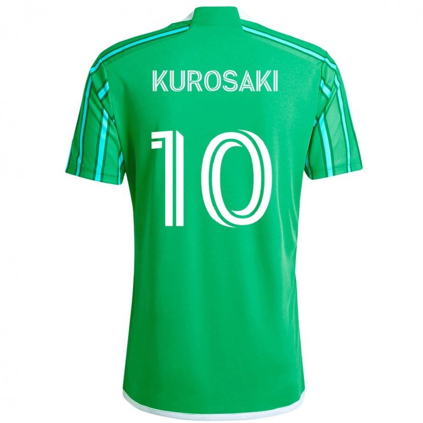 Danxen Herren Yuuka Kurosaki #10 Grün Weiß Heimtrikot Trikot 2025/26 T-Shirt