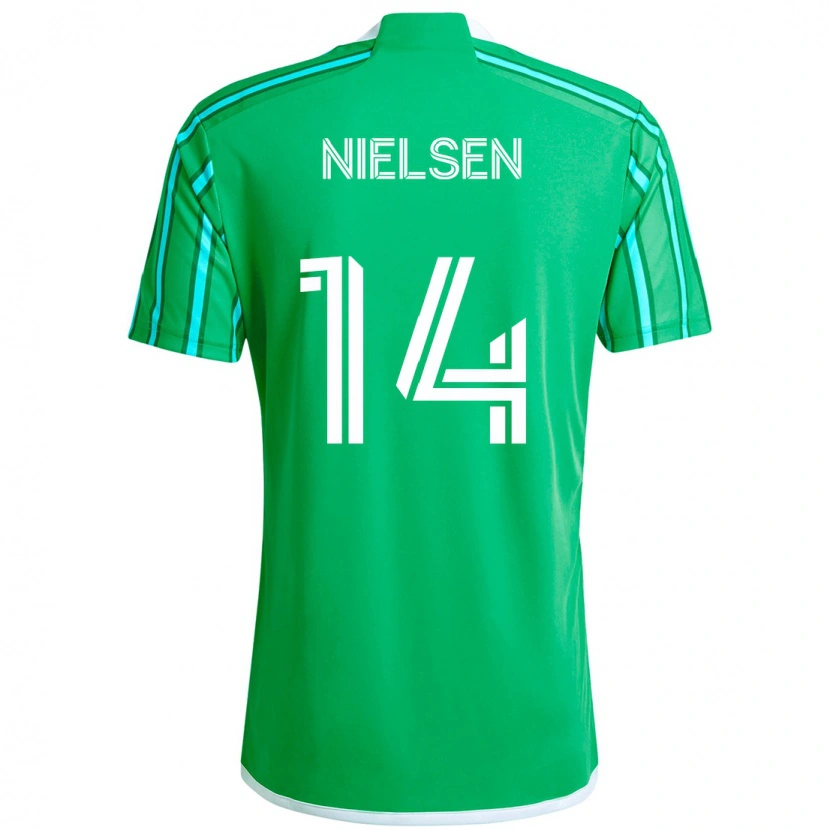 Danxen Herren Taylor Nielsen #14 Grün Weiß Heimtrikot Trikot 2025/26 T-Shirt