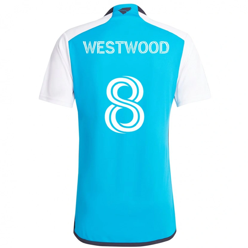 Danxen Herren Ashley Westwood #8 Himmelblau Weiß Heimtrikot Trikot 2025/26 T-Shirt