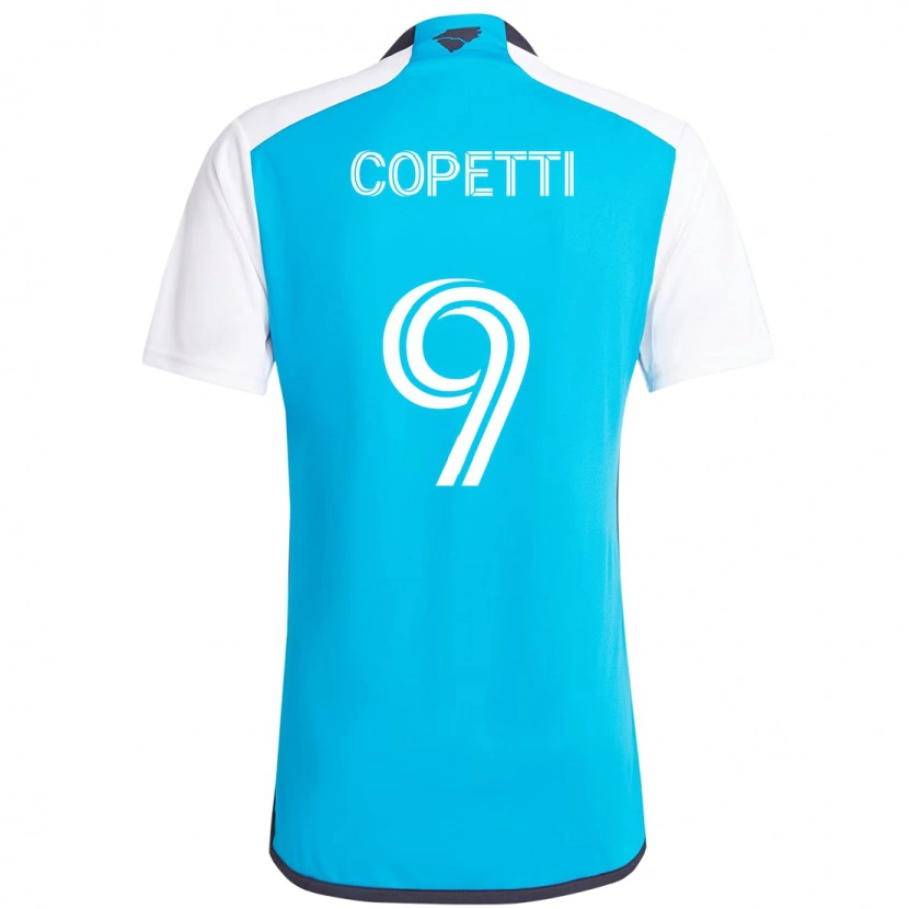 Danxen Herren Enzo Copetti #9 Himmelblau Weiß Heimtrikot Trikot 2025/26 T-Shirt