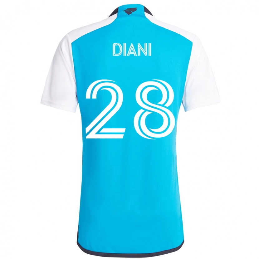 Danxen Herren Djibril Diani #28 Himmelblau Weiß Heimtrikot Trikot 2025/26 T-Shirt