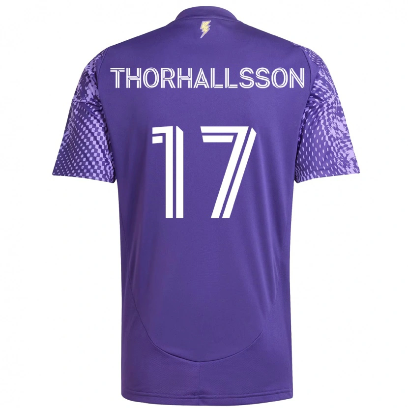 Danxen Herren Dagur Dan Thórhallsson #17 Lila Weiß Heimtrikot Trikot 2025/26 T-Shirt