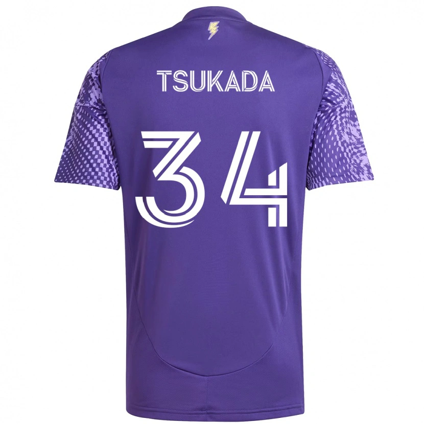 Danxen Herren Yutaro Tsukada #34 Lila Weiß Heimtrikot Trikot 2025/26 T-Shirt