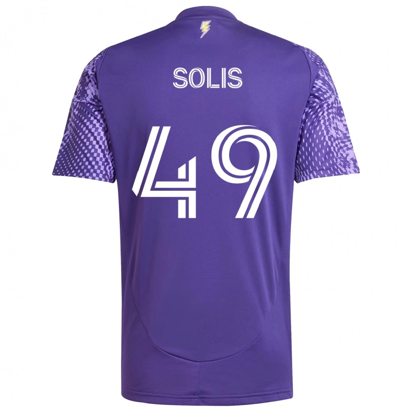 Danxen Herren Jhon Solís #49 Lila Weiß Heimtrikot Trikot 2025/26 T-Shirt