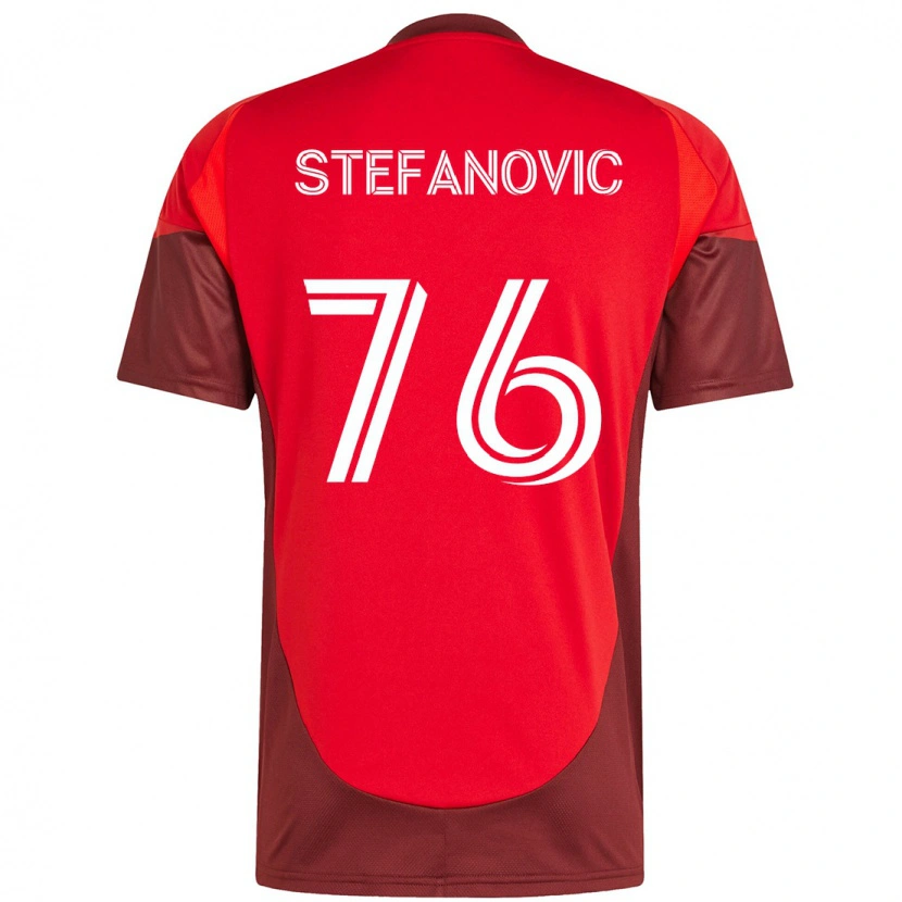 Danxen Herren Lazar Stefanovic #76 Rot Weiß Heimtrikot Trikot 2025/26 T-Shirt