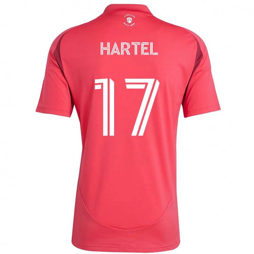 Danxen Herren Marcel Hartel #17 Magenta Weiß Heimtrikot Trikot 2025/26 T-Shirt