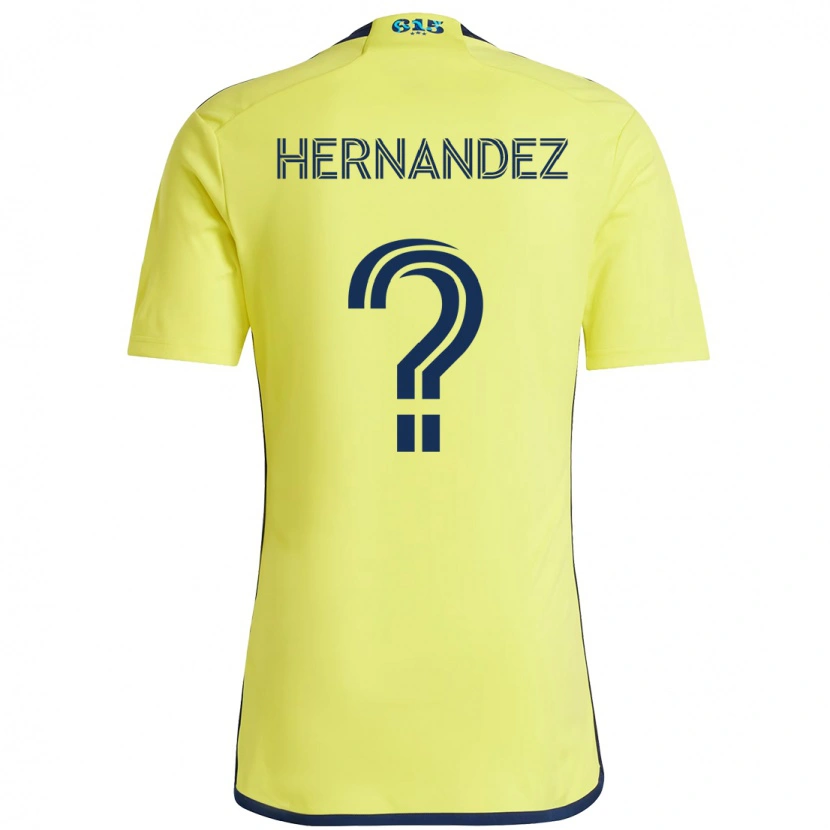 Danxen Herren Jonathan Hernández #0 Gelb Marineblau Heimtrikot Trikot 2025/26 T-Shirt