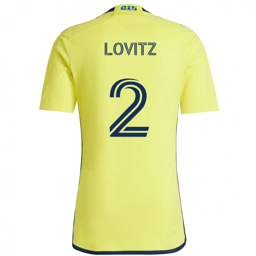 Danxen Herren Daniel Lovitz #2 Gelb Marineblau Heimtrikot Trikot 2025/26 T-Shirt