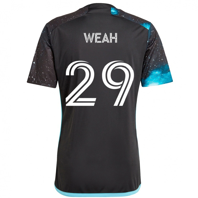 Danxen Herren Patrick Weah #29 Schwarz Blau Heimtrikot Trikot 2025/26 T-Shirt