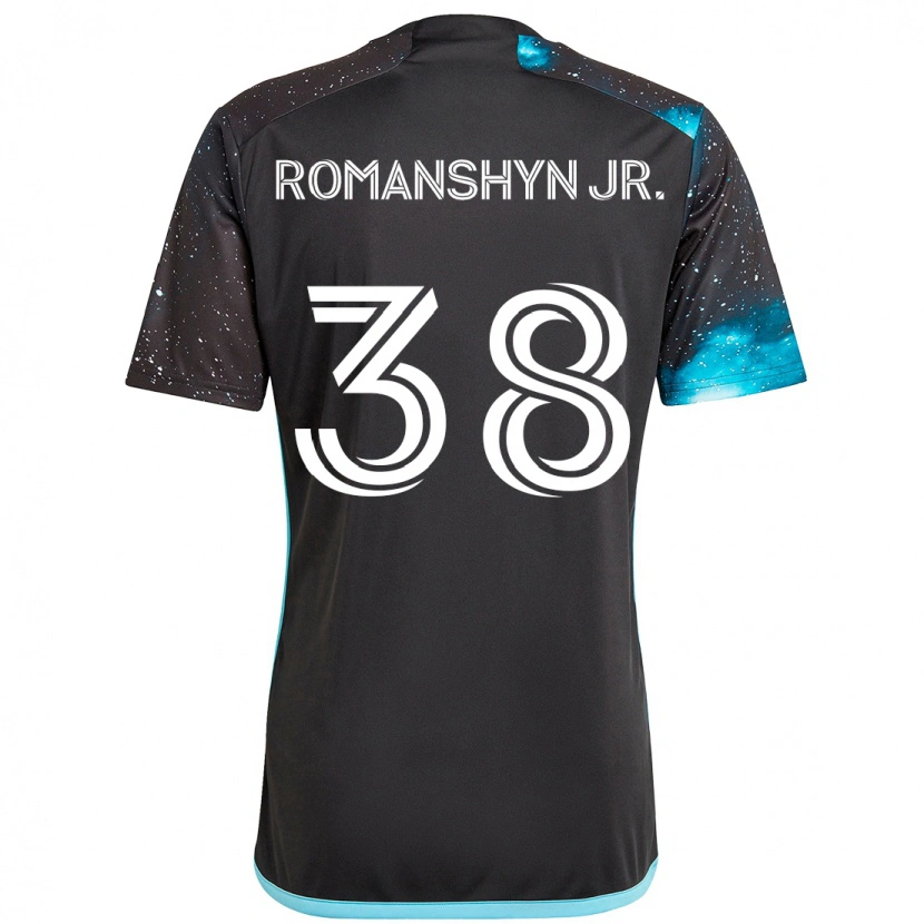 Danxen Herren Kage Romanshyn Jr. #38 Schwarz Blau Heimtrikot Trikot 2025/26 T-Shirt