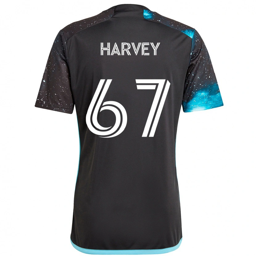 Danxen Herren Carlos Harvey #67 Schwarz Blau Heimtrikot Trikot 2025/26 T-Shirt