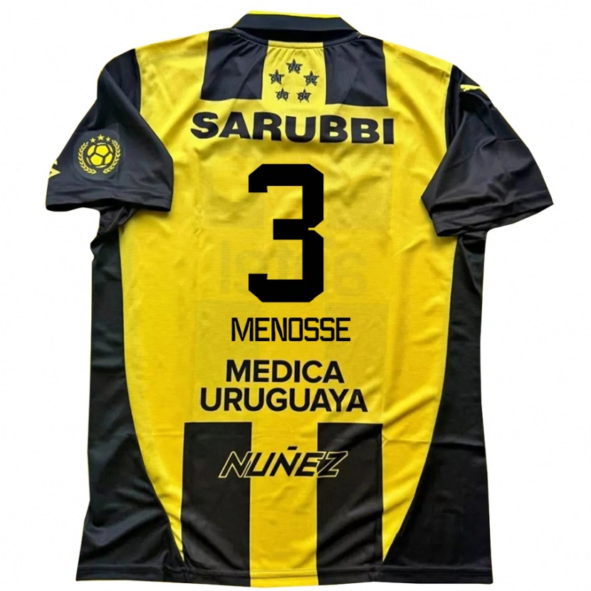 Danxen Herren Hernán Menosse #3 Gelb Schwarz Heimtrikot Trikot 2025/26 T-Shirt