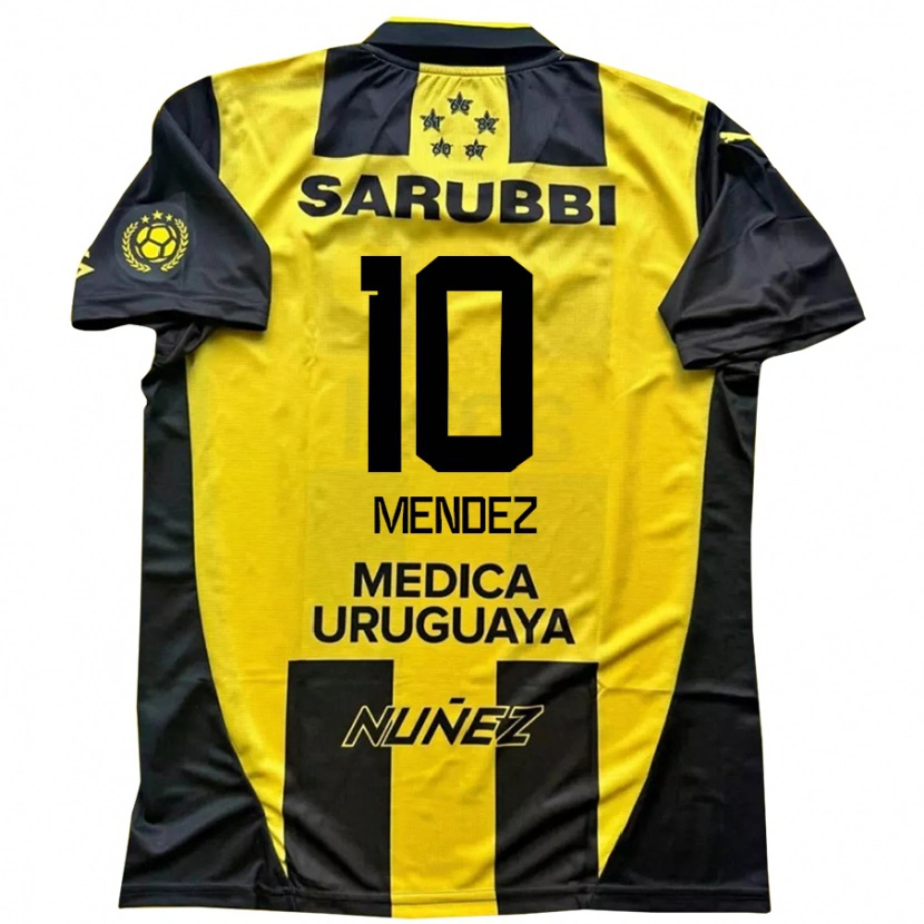 Danxen Herren Kevin Méndez #10 Gelb Schwarz Heimtrikot Trikot 2025/26 T-Shirt