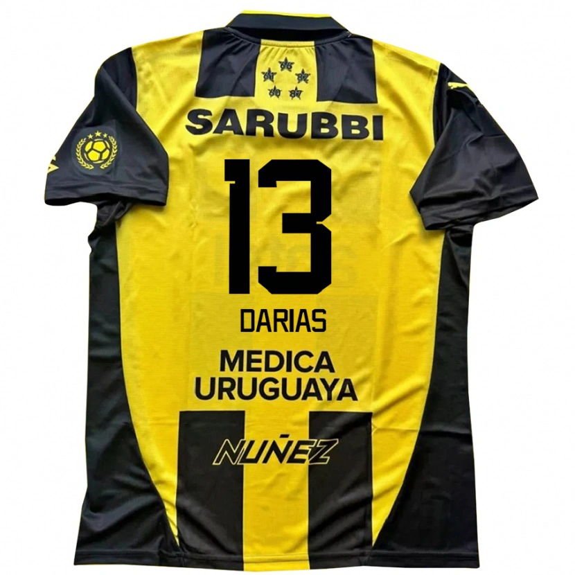 Danxen Herren Eduardo Darias #13 Gelb Schwarz Heimtrikot Trikot 2025/26 T-Shirt