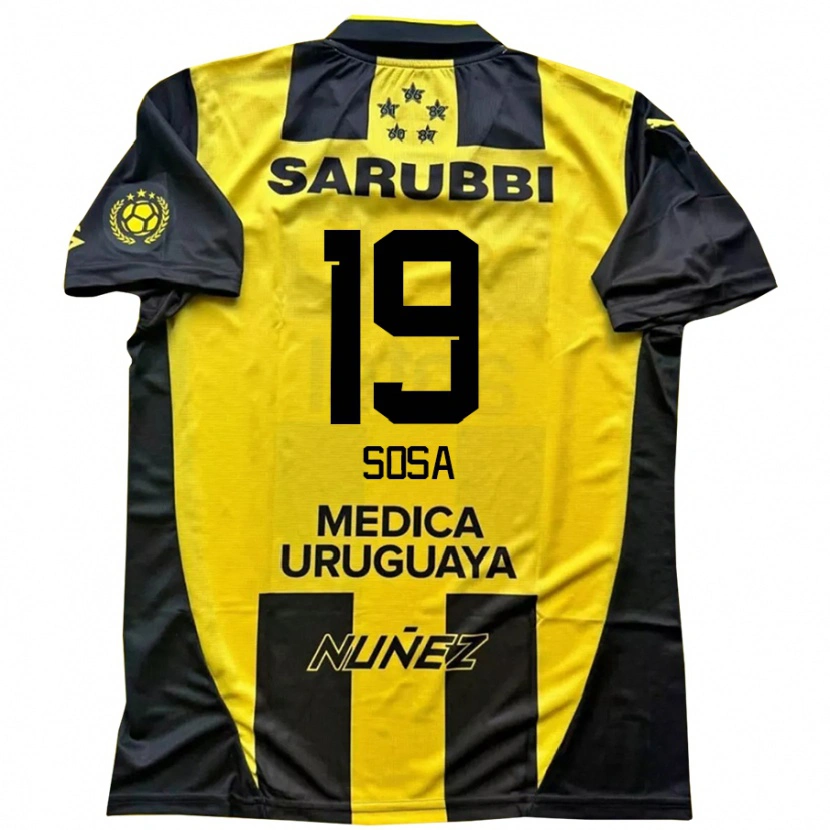Danxen Herren Diego Sosa #19 Gelb Schwarz Heimtrikot Trikot 2025/26 T-Shirt