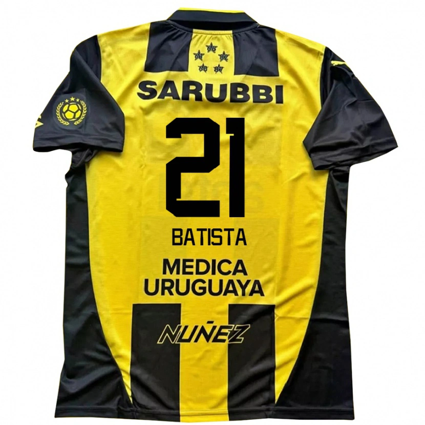 Danxen Herren Facundo Batista #21 Gelb Schwarz Heimtrikot Trikot 2025/26 T-Shirt