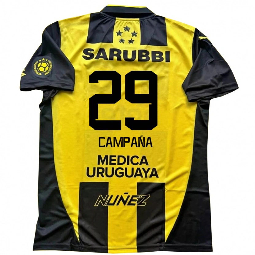 Danxen Herren Martín Campaña #29 Gelb Schwarz Heimtrikot Trikot 2025/26 T-Shirt