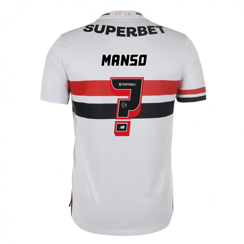 Danxen Herren Mateus Manso #0 Rot Schwarz Weiß Heimtrikot Trikot 2025/26 T-Shirt