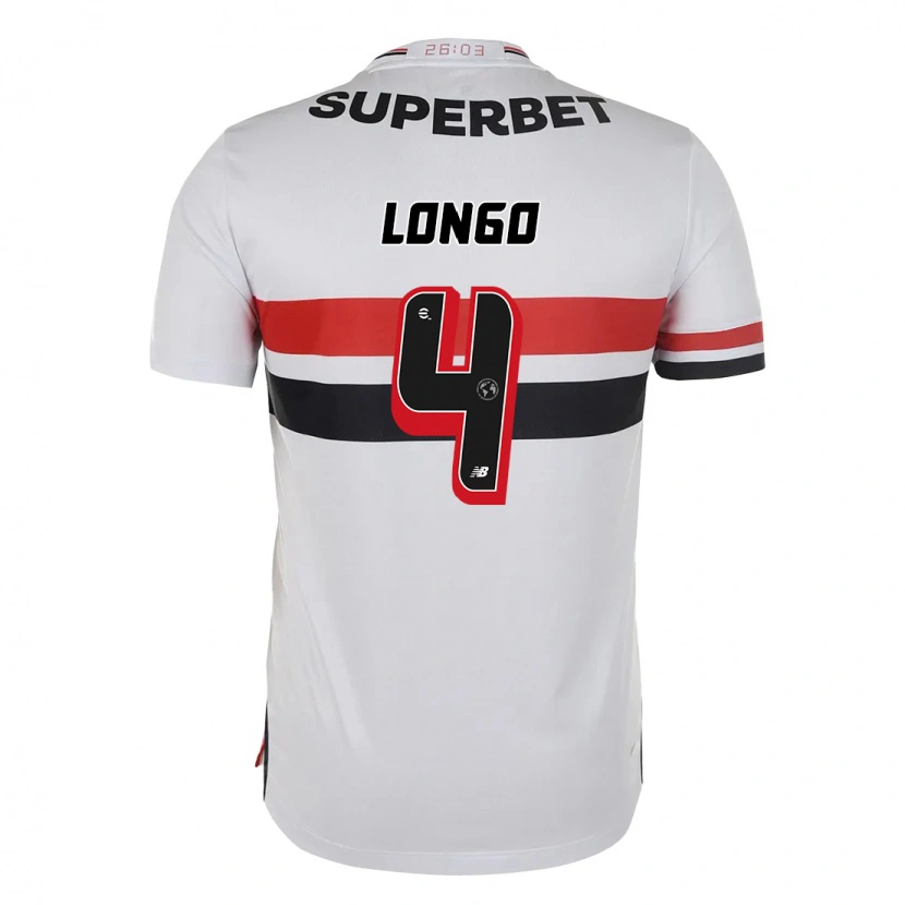 Danxen Herren Santiago Longo #4 Rot Schwarz Weiß Heimtrikot Trikot 2025/26 T-Shirt